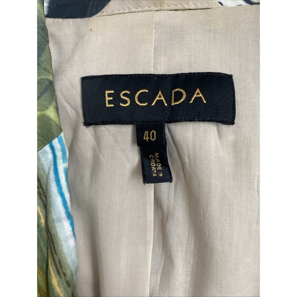 Escada Jacket Blazer Multi Color Two Button Abstr… - image 7